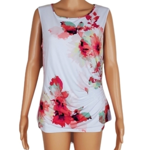 Calvin Klein Sleeveless floral top size M - Picture 1 of 10